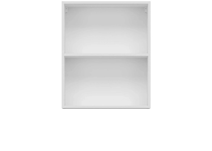 TIFFANY biely lesk T09/G60W, horná výklopná skrinka so sklom v šírke 60 cm