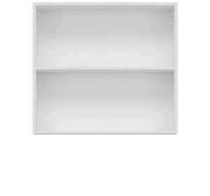 TIFFANY biely lesk T10/G80W, horná výklopná skrinka so sklom v šírke 80 cm