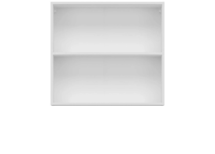 TIFFANY biely lesk T10/G80W, horná výklopná skrinka so sklom v šírke 80 cm