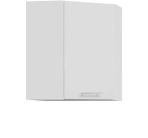 TIFFANY biely lesk T12/G60NW, horná rohová skrinka v šírke 60x60 cm