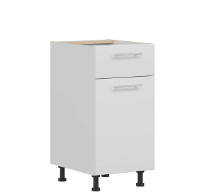 TIFFANY biely lesk T16/D40S1, dolná skrinka so zásuvkou v šírke 40 cm