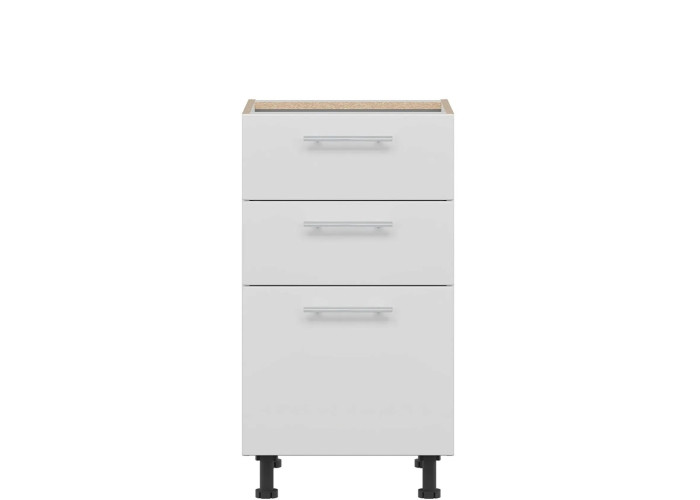 TIFFANY biely lesk T17/D45S3, dolná zásuvková skrinka v šírke 45 cm