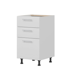 TIFFANY biely lesk T17/D45S3, dolná zásuvková skrinka v šírke 45 cm