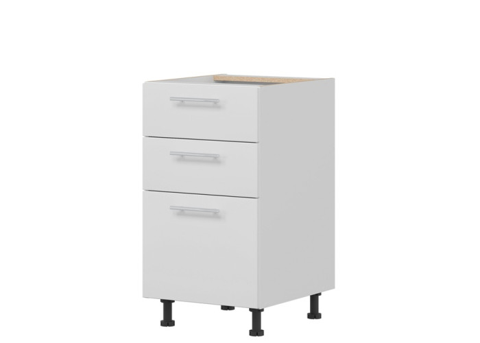 TIFFANY biely lesk T17/D45S3, dolná zásuvková skrinka v šírke 45 cm