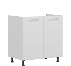 TIFFANY biely lesk T24/D80Z, dolná drezová skrinka v šírke 80 cm