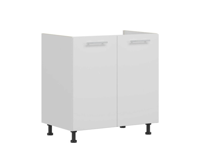 TIFFANY biely lesk T24/D80Z, dolná drezová skrinka v šírke 80 cm