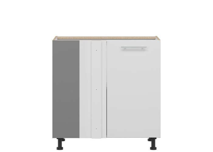 TIFFANY biely lesk T25/DNLP, dolná skrinka do rohu v rozmere 100 x 60 cm