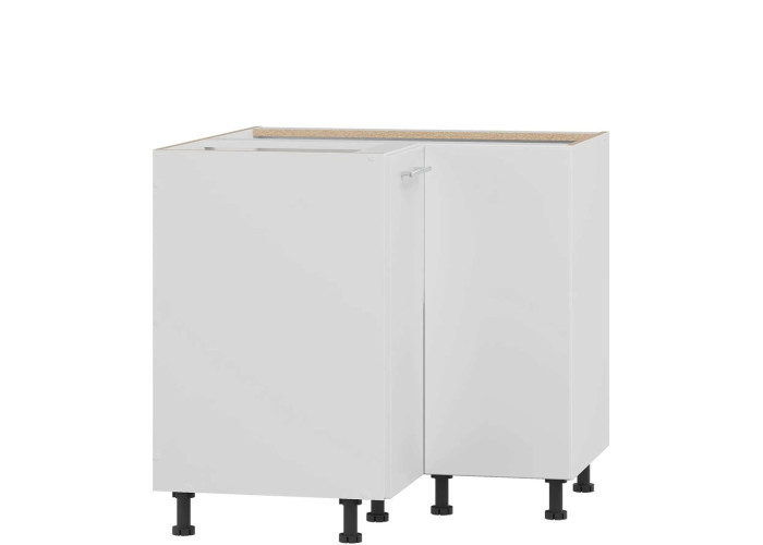 TIFFANY biely lesk T26/D90NW, dolná rohová skrinka v rozmere 90 x 90 cm