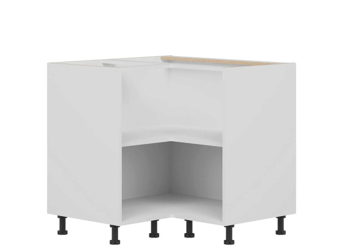 TIFFANY biely lesk T26/D90NW, dolná rohová skrinka v rozmere 90 x 90 cm