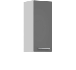 TIFFANY sivý lesk T02/G30, horná skrinka v šírke 30 cm