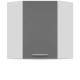 TIFFANY sivý lesk T12/G60NW, horná rohová skrinka v šírke 60x60 cm