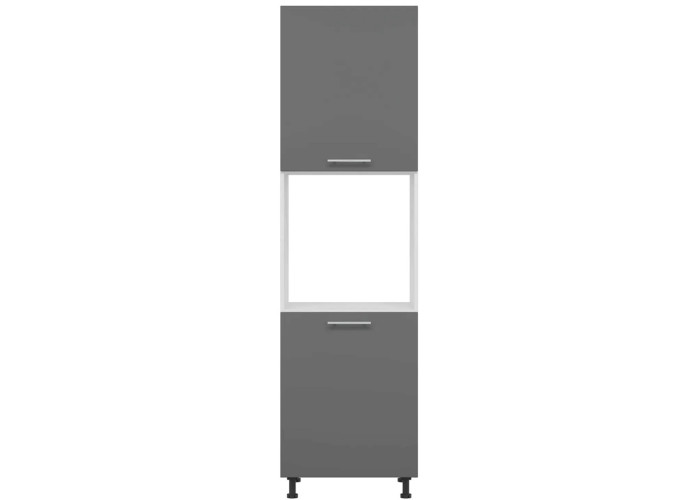 TIFFANY sivý lesk T27/D60SP, vysoká skrinka na vstavanú rúru v šírke 60 cm