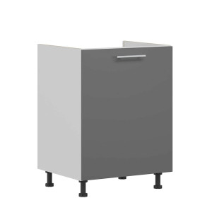 TIFFANY sivý lesk T23/D60Z, dolná drezová skrinka v šírke 60 cm