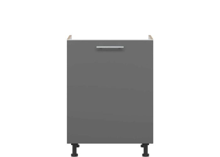 TIFFANY sivý lesk T23/D60Z, dolná drezová skrinka v šírke 60 cm