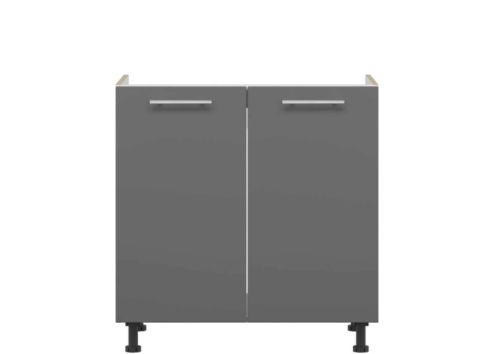 TIFFANY sivý lesk T24/D80Z, dolná drezová skrinka v šírke 80 cm