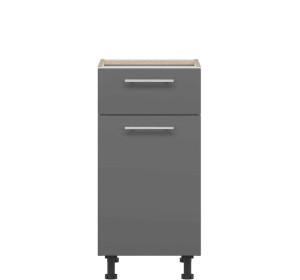 TIFFANY sivý lesk T16/D40S1, dolná skrinka so zásuvkou v šírke 40 cm