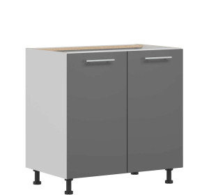 TIFFANY sivý lesk T22/D80, dolná skrinka v šírke 80 cm