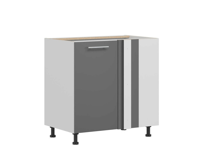 TIFFANY sivý lesk T25/DNLP, dolná skrinka do rohu v rozmere 100 x 60 cm