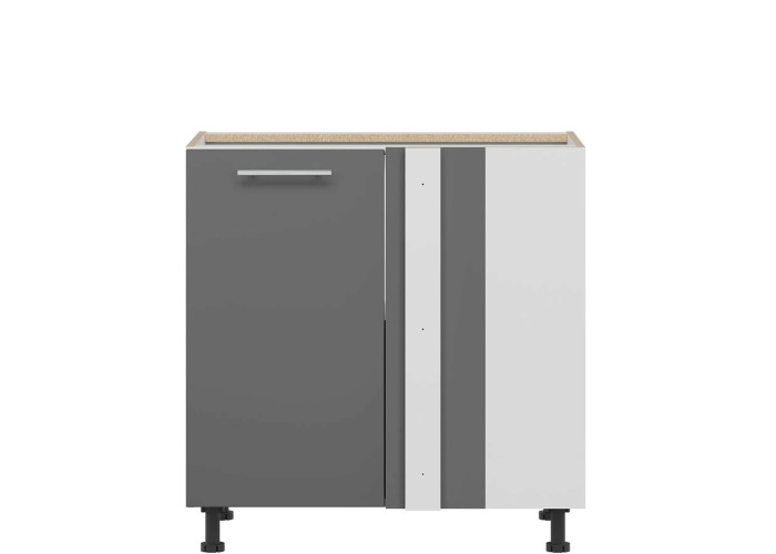 TIFFANY sivý lesk T25/DNLP, dolná skrinka do rohu v rozmere 100 x 60 cm