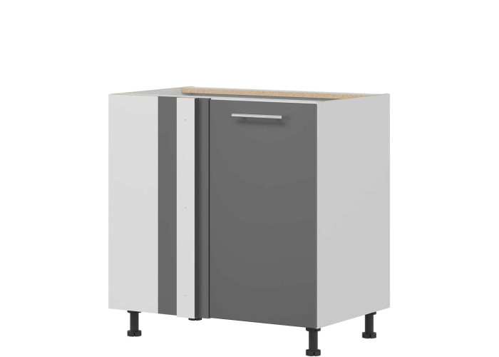 TIFFANY sivý lesk T25/DNLP, dolná skrinka do rohu v rozmere 100 x 60 cm