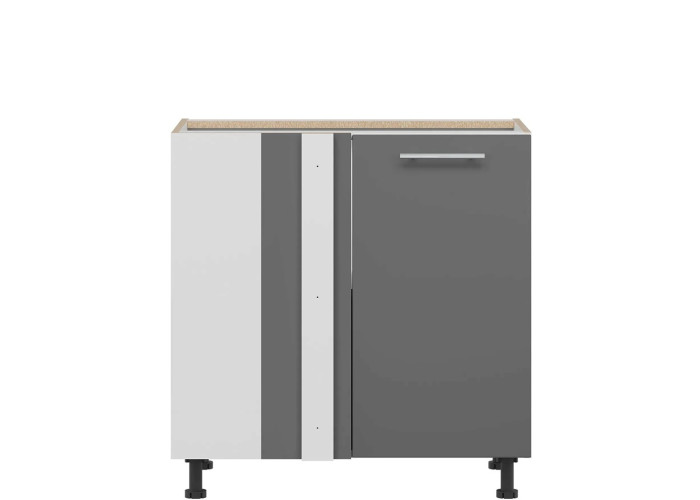 TIFFANY sivý lesk T25/DNLP, dolná skrinka do rohu v rozmere 100 x 60 cm