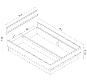 LIONEL LI12, manželská posteľ 160x200 cm