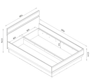 LIONEL LI12, manželská posteľ 180x200 cm