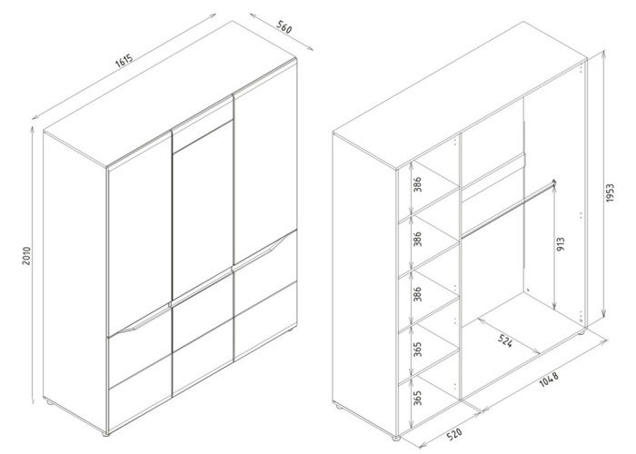 LIONEL LI09, šatníkovo-policová skriňa LIONEL LI09, šatníkovo-policová skriňa