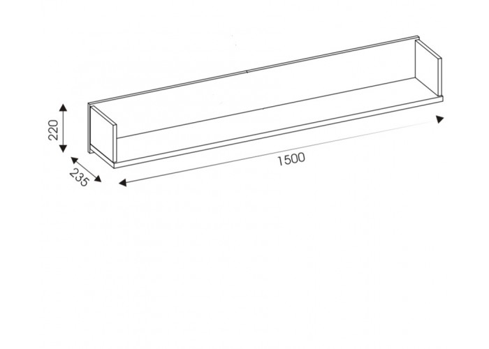 LOFT LT13 závesná polica