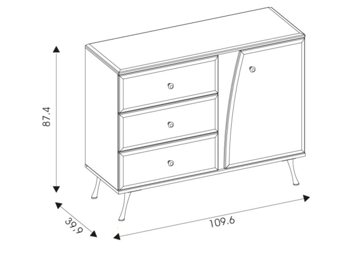 LUXOR LX02 komoda LUXOR LX02 komoda