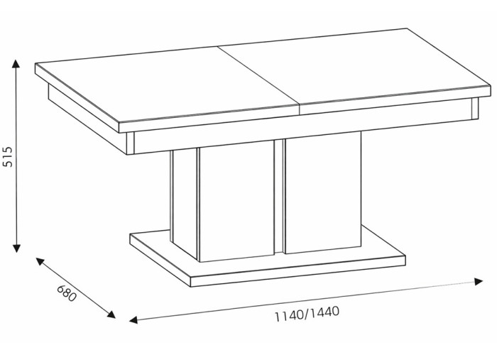 LUXOR LA01 rozkladací konferenčný stolík LUXOR LA01 rozkladací konferenčný stolík