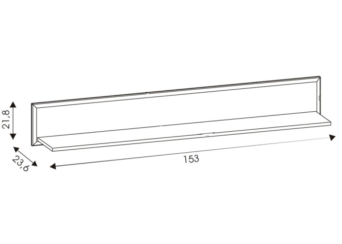 LUXOR LX08 závesná polica