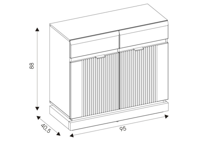 MILTON antracit ML02 komoda