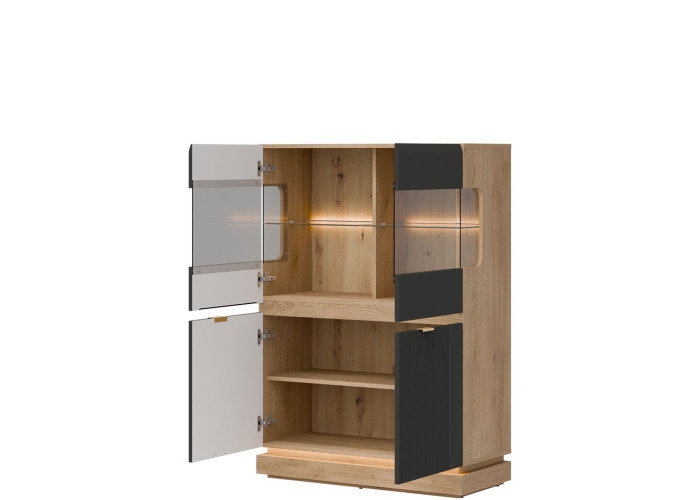 MILTON antracit ML04 vitrína