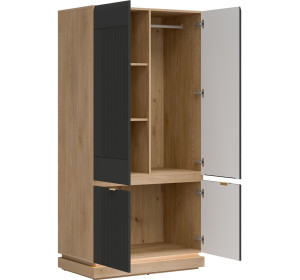 MILTON antracit ML08 šatníkovo-policová skriňa