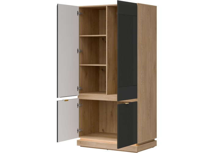 MILTON antracit ML08 šatníkovo-policová skriňa