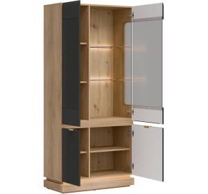 MILTON antracit ML06 vitrína