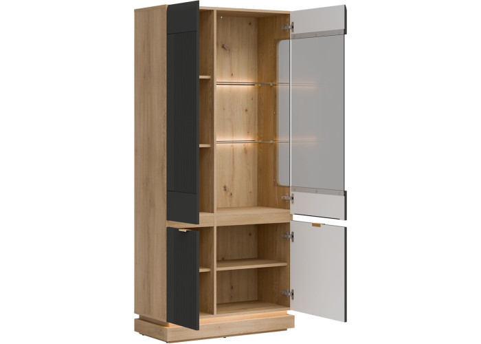 MILTON antracit ML06 vitrína