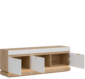 MILTON biela ML01, skrinka pod TV