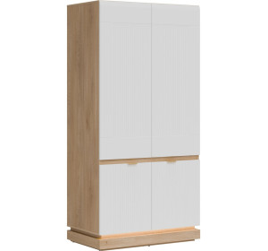 MILTON biela ML08 šatníkovo-policová skriňa