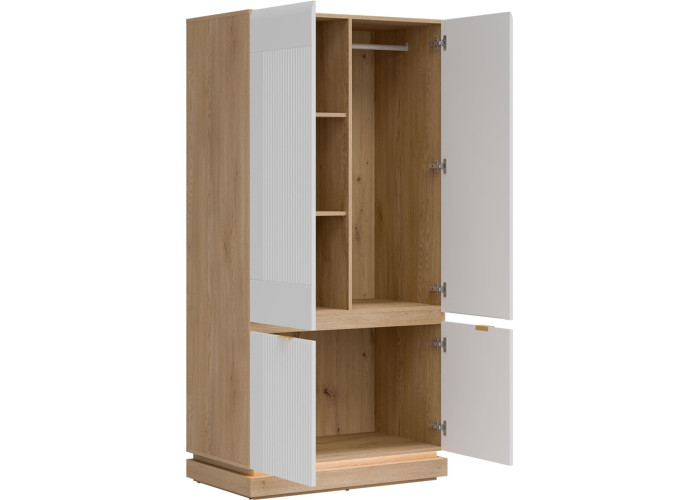 MILTON biela ML08 šatníkovo-policová skriňa MILTON biela ML08 šatníkovo-policová skriňa