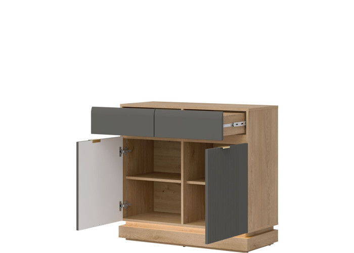 MILTON sivý ML02 komoda