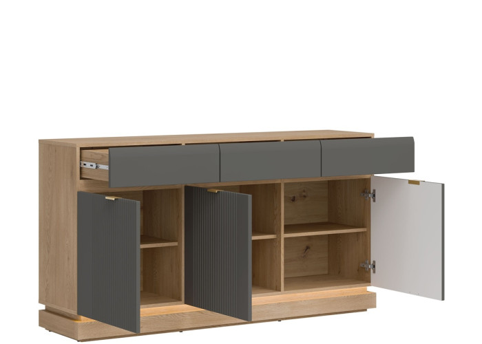 MILTON sivý ML03 komoda