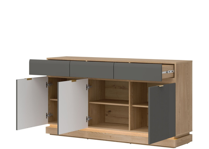 MILTON sivý ML03 komoda