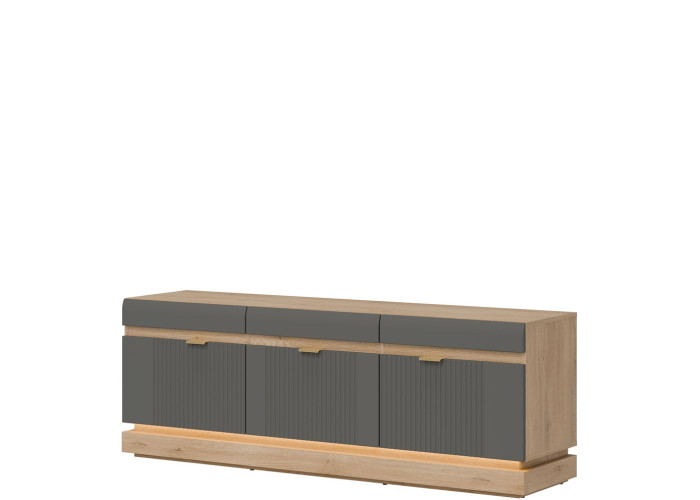 MILTON sivý ML01, skrinka pod TV