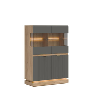 MILTON sivý ML04 vitrína