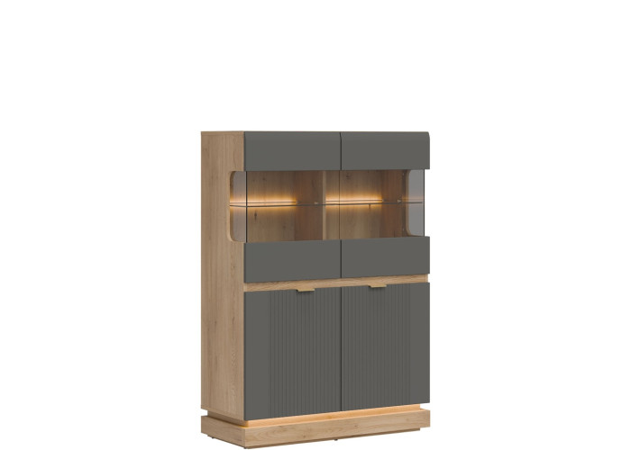 MILTON sivý ML04 vitrína