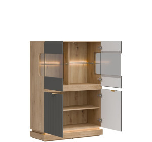 MILTON sivý ML04 vitrína