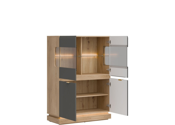 MILTON sivý ML04 vitrína