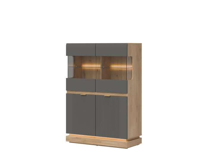 MILTON sivý ML04 vitrína